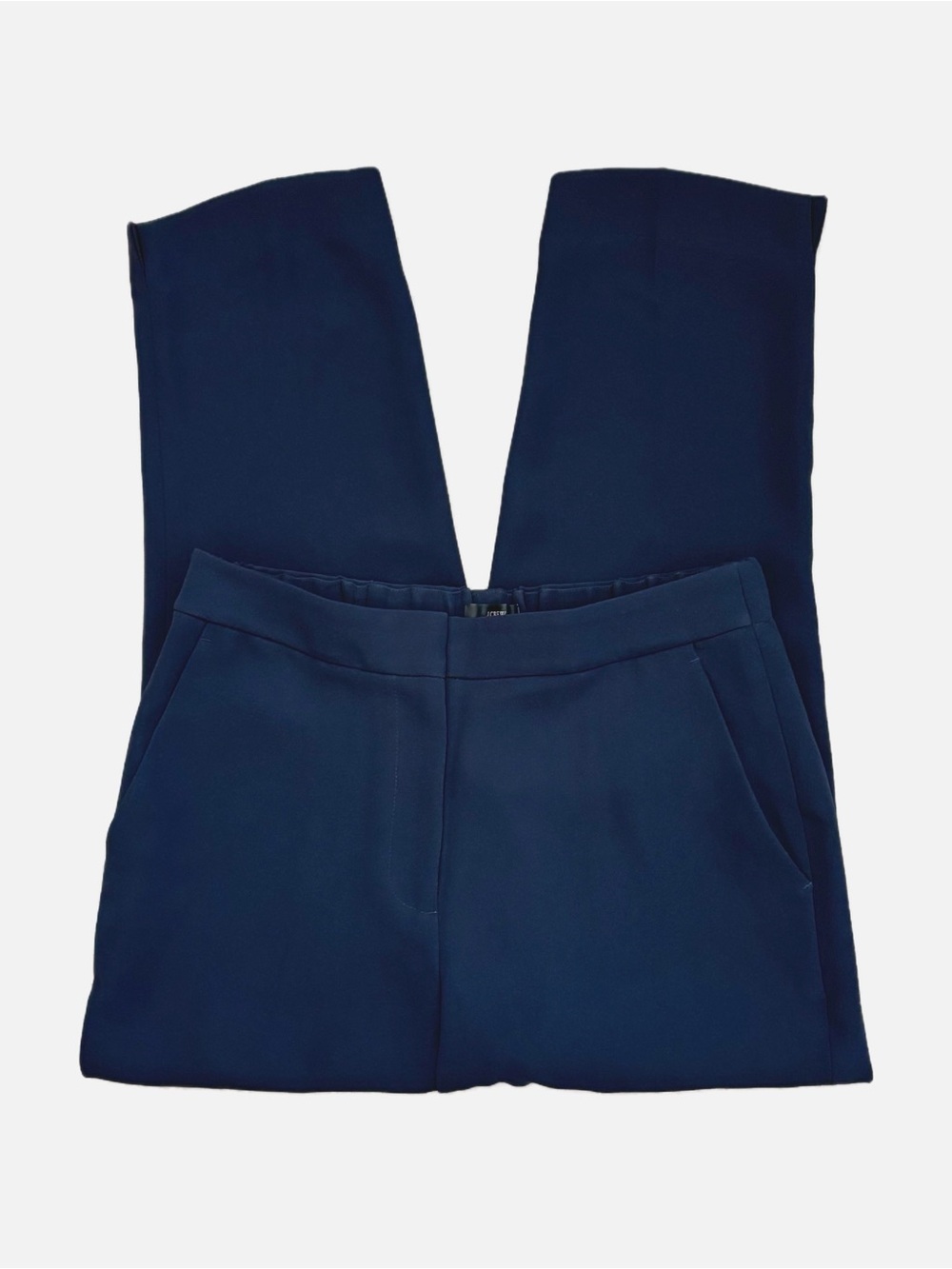 J. Crew Women’s Navy Dress Pants Elastic-Waist Ankle Slit Size 8